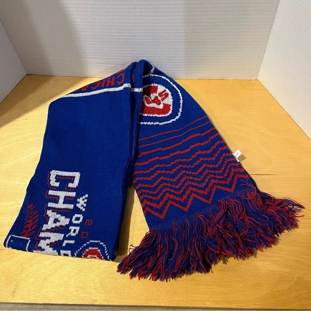 MLB Chicago Cubs 2016 Edition World Series Scarf Champions Blue Red